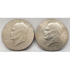 UNITED STATES OF AMERICA 1776 - 1996 . ONE 1 DOLLAR COINS . BICENTENIAL